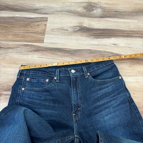 Levi's 505 Jeans Mens 34 x 30 Regular Fit Straight Leg Dark Wash - Picture 5 of 10